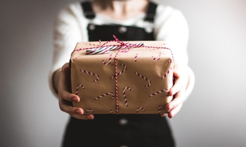 Holiday Gift Guide | Person holding a holiday present