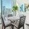 a table and chairs in a room