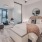 a bedroom with a large bed
